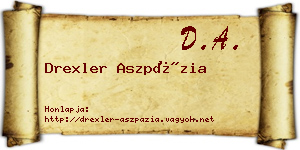 Drexler Aszpázia névjegykártya